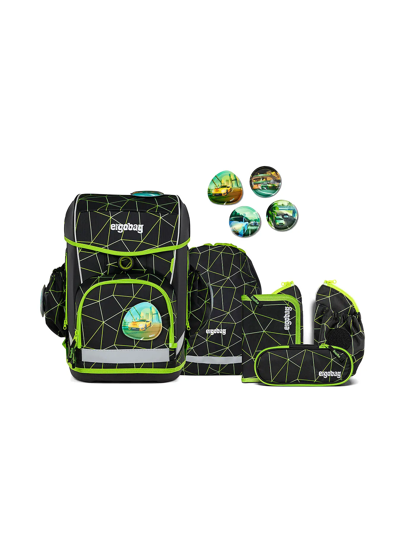 ERGOBAG | Schultasche Set 5tlg CUBO LIGHT CyBär Race | 